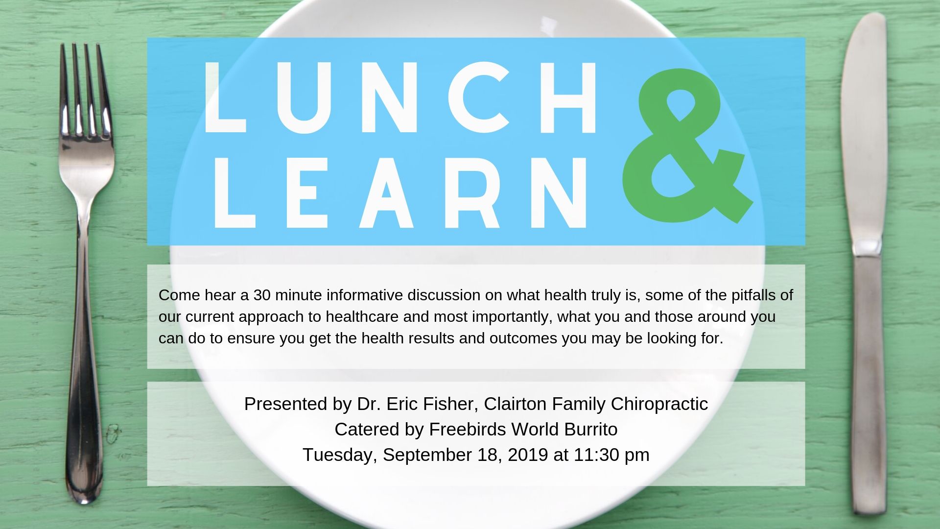 Free Lunch and Learn 